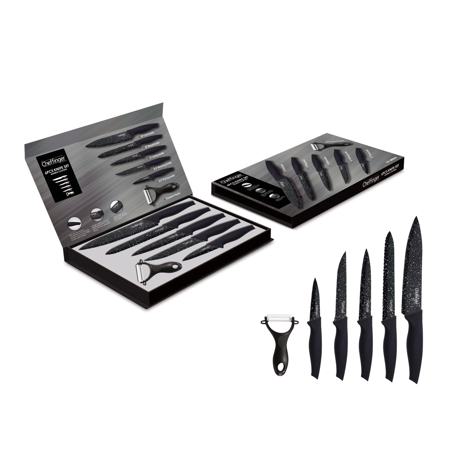 Messerset Brotmesser Kochmesser