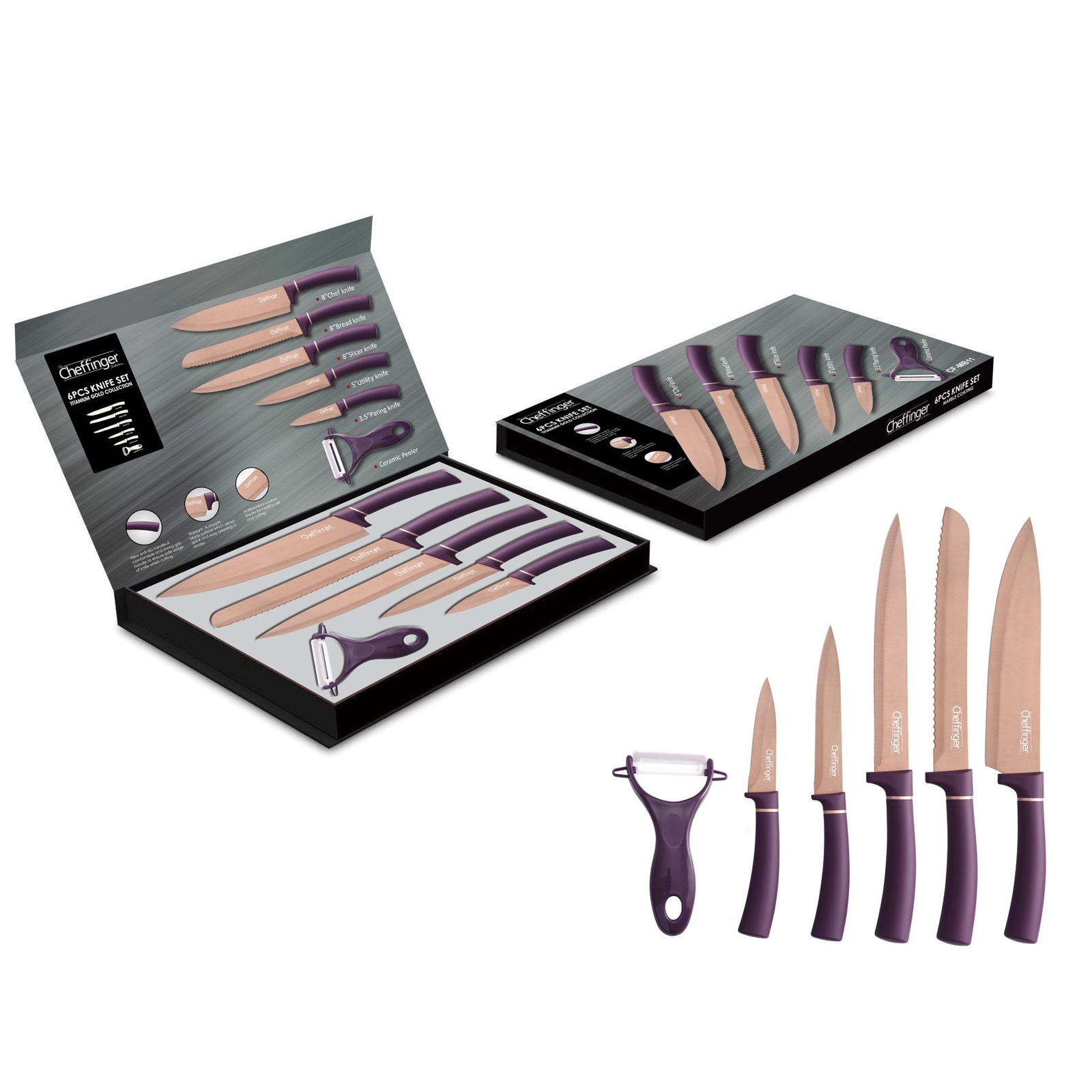 Messerset Brotmesser Fischmesser