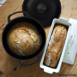 4L Kochtopf aus Gusseisen Brotbacken
