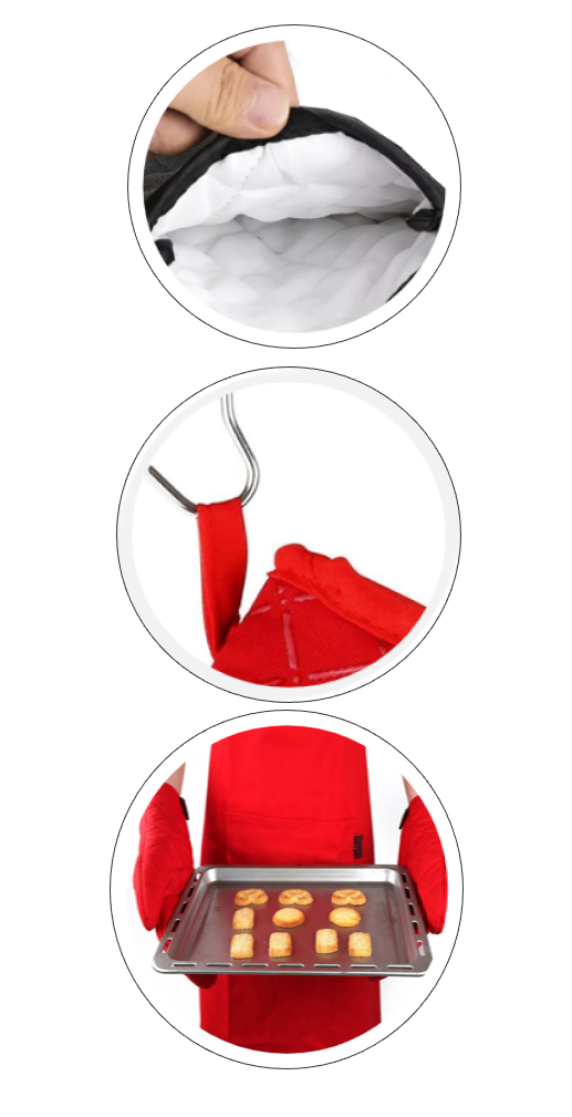 Topfhandschuhe 2St. Ofenhandschuhe Topflappen