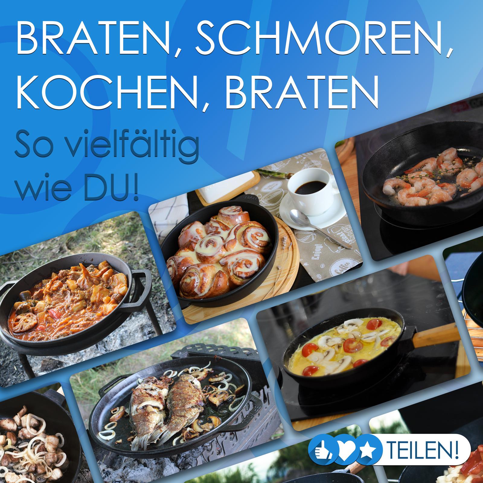 Bräter Schmortopf Gusseisen