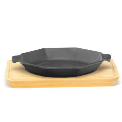 Servierpfanne 14 cm mit Holzuntersetzer