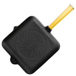 Grillpfanne Gusseisen Induktion Holzgriff