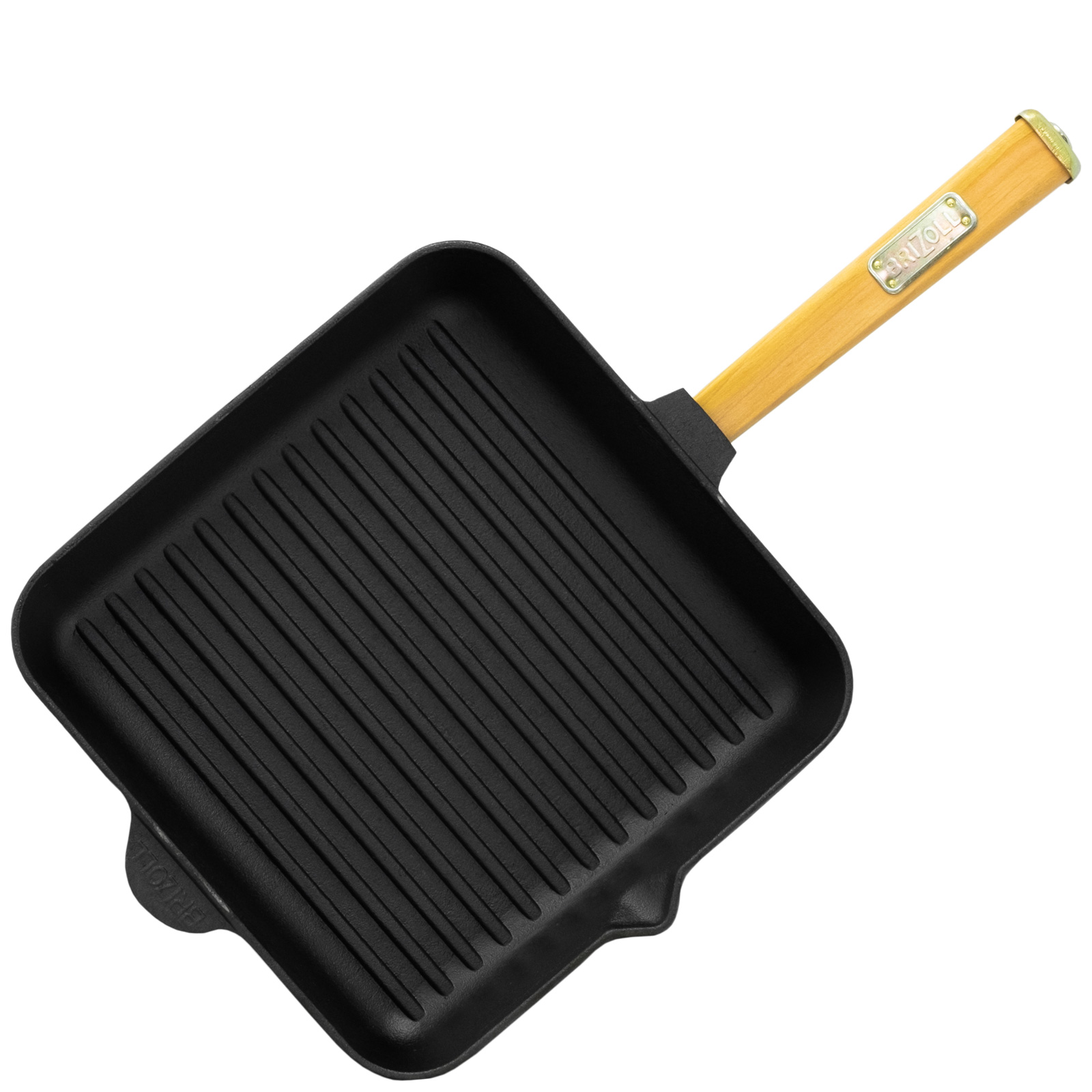 Grillpfanne Gusseisen Induktion Holzgriff