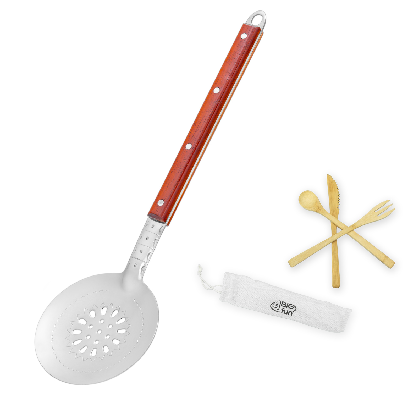 Schaumkelle 40 cm Schumovka aus Edelstahl Schaumlöffel Skimmer