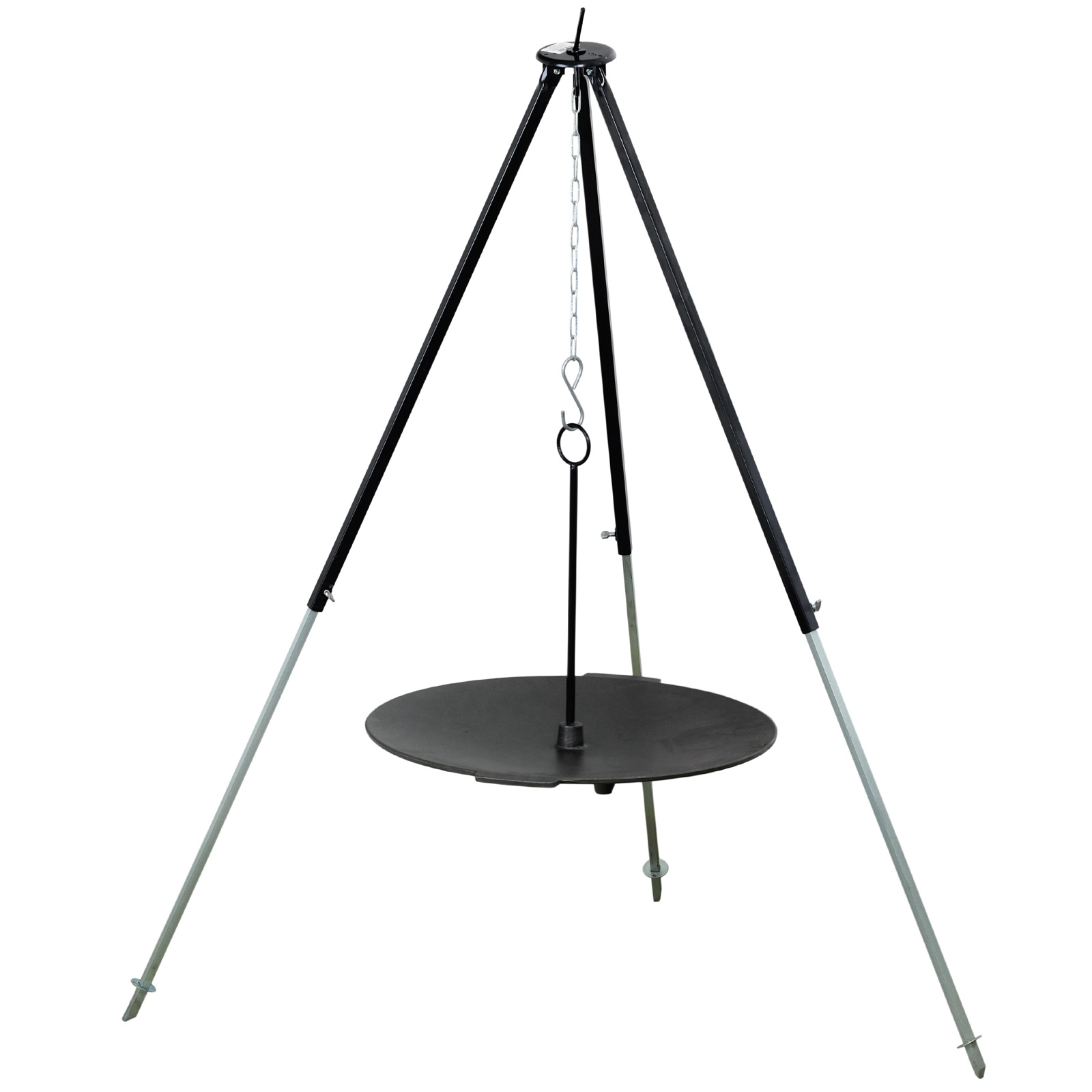 Kochstelle Feuerpfanne mit Beinen mit Dreibein