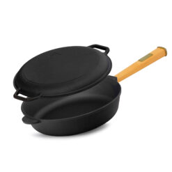 Gusseisenpfanne 28cm Gußeisenpfanne Deckel-Bratpfanne