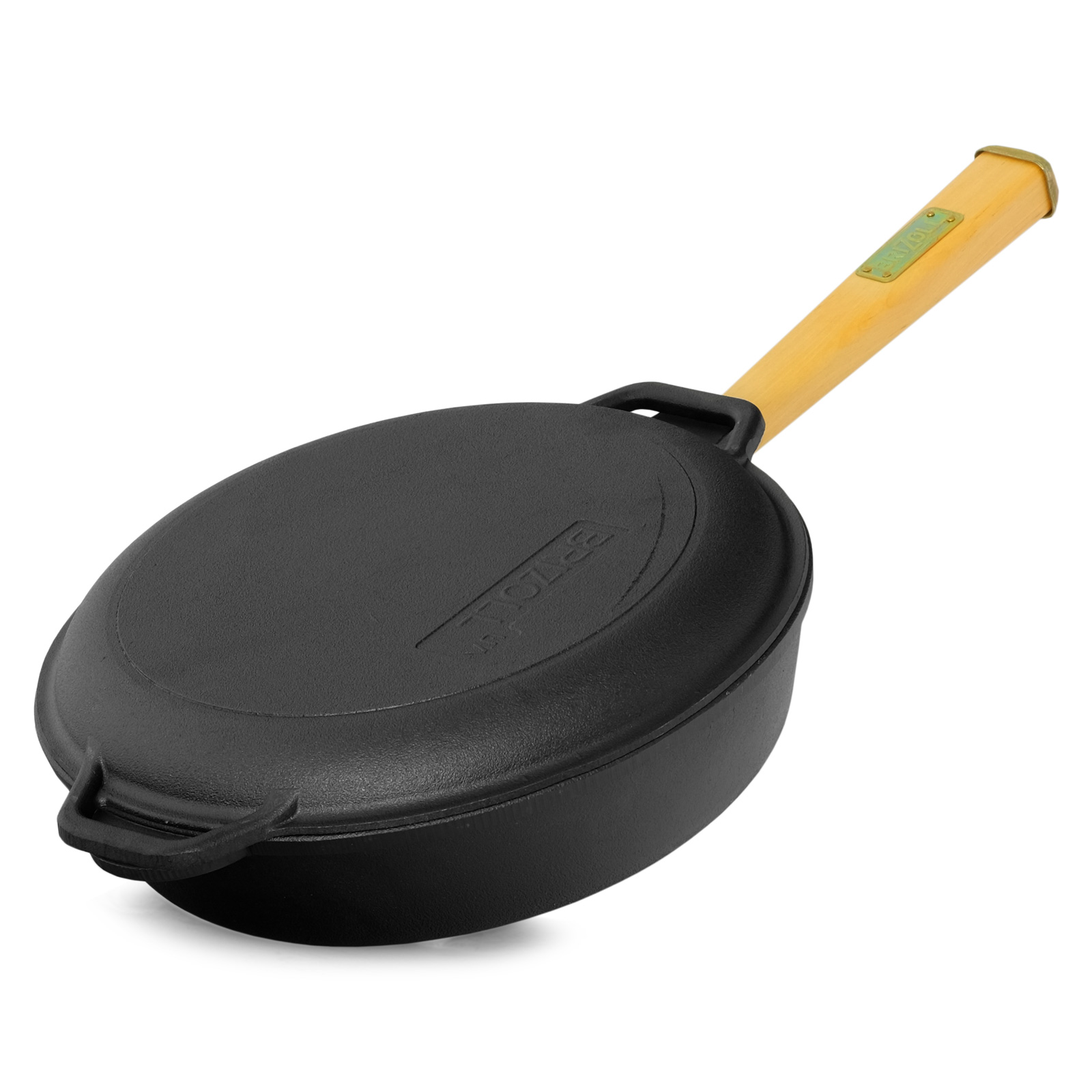 Gusseisenpfanne 28cm Gußeisenpfanne Deckel-Bratpfanne